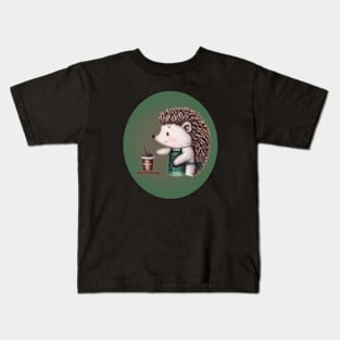 Hedgehog Barista Kids T-Shirt
